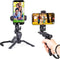 Zeadio Phone Tripod Stabilizer Grip, Smartphone Handheld Portable Selfie Stick Desktop Tabletop Stand
