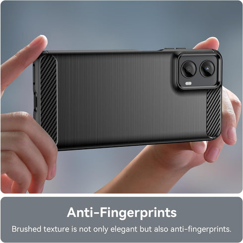 Moto G-5G 2024 Case with 2pcs Screen Protector, Shock-Absorption Flexible TPU Rubber Protective Cover (Black)