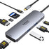 USB C Docking Station Dual HDMI Monitor, USB C to Dual HDMI Adapter with PD Charging, SD/TF, USB A&C 3.0 Ports