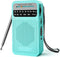 Goodes Portable Radio AM FM, Transistor Radio with Loud Speaker, 2AA Battery Operated, Green Color