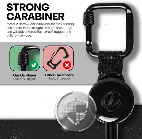 Universal Anti-Theft Phone Tether with Retractable Steel Line - Secure Your Devices