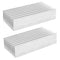 2 Pcs Set White Tone Aluminium Radiator Heatsink Cooler Fin 100mm x 51mm x 23mm for MOS Tube Power Amplifier Transistor