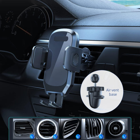 Junecarp 2 1 Car Phone Holder Mount,Dashboard/Windshield/Air Vent Cell Phone Holder,Gooseneck Long Arm Cradle