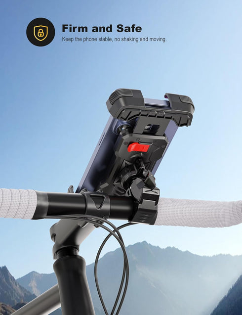 Bike Phone Holder Universal Motorcycle Phone Holder for Road Bike MTB Scooter with 360 Rotate for 4.7-7.2 Inch Smartphone
