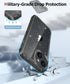 MIODIK iPhone 15 Plus Case - Clear Glitter, Shockproof, with 2 Screen & Camera Lens Protectors - Black, No Yellowing.