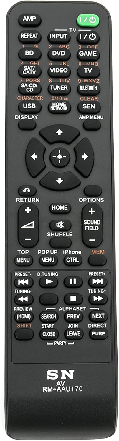 New RM-AAU170 Replaced Remote for Sony STR-DN840 STRDN840 Home Theater, RMAAU170 149205111