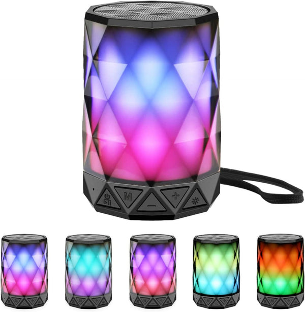 LFS Portable Bluetooth Speakers, Night Light Waterproof, Lightweight for Travel, Pool, Beach, Gifts for Kids and Women