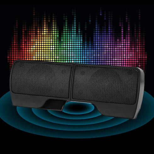 HERCHR 2W+2W 4 3.5mm Computer Speakers for Desktop PC, USB Plug-in, Wired Laptop Soundbar Speakers, Detachable Mini