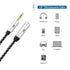 Cable Matters 2-Pack Headphone Extension Cable - 6ft, 3.5mm Aux Cord Extender, Black