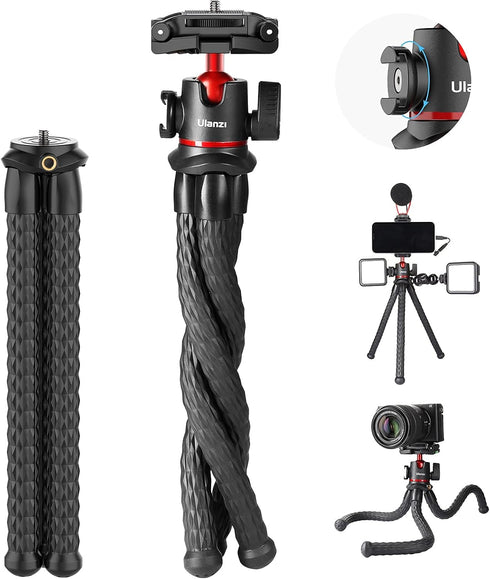 ULANZI MT-33 Camera Tripod, Flexible Mini Tripod with 1/4" Screw for Magic Arm, Compatible with iPhone and Cameras
