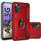 for Samsung A32 5G Case, Military Grade 16ft Drop Tested Cover with Screen Protector and Magnetic Kickstand, Red