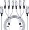 10ft 2-Pack Multi Charging Cable - Braided 3-in-1 USB Cable with USB C & Micro USB for Phones & More. Extra Long!