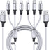 10ft 2-Pack Multi Charging Cable - Braided 3-in-1 USB Cable with USB C & Micro USB for Phones & More. Extra Long!