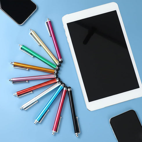 Exclaith 100 Devices,8 Pieces Stylus Pen for Touchscreen Universal Capacitive Touch Screen Pens Mesh Fiber Tip Stylus