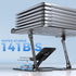 Lajou 2-in-1 Ergonomic Laptop Phone Stand for Desk, Adjustable Riser, Sturdy and Portable, Fits All Laptops and Phone