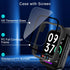 Case Compatible with SKG V9 Pro with Screen Protector, Ultra-Thin Hard PC Bumper with Tempered Glass for SKG V9 1.78"