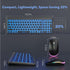 Wireless Keyboard and Mouse Backlit, Slim Portable Rechargeable Multi-Device Bluetooth Keyboard, RGB Silent Mouse for