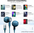 USB C Wired Headphones with Mic for iPhone 15 Plus, Hi-Fi Type C Earbuds for iPad Air, Galaxy S24 Ultra