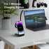 Earteana 3 in 1 Charger Station for iPhone, Fast Wireless Charging Dock for Apple Watch and Airpods, Dark Black