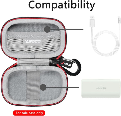 RLSOCO Carrying Case for Anker Nano 621 Power Bank, Portable Charger Case Only (Black)