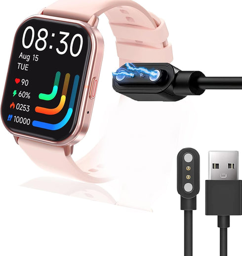Compatible with LTPDE Smart Watches Charger, Magnetic USB Charging Cable Replacement Charger Compatible for LTPDE T19 1.83" Smart Watches