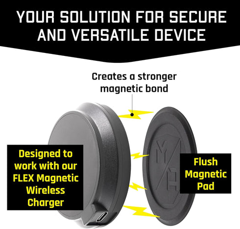 Mob Armor Magnet Flex Plate - Magnetic Phone Mount for iPhone, Android, iPad, Wireless Charging - 2mm Thick Metal Plate