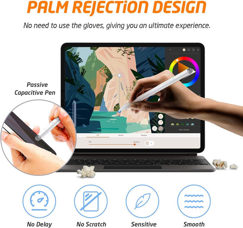 WixGear Stylus Pen for iPad - Active Pencil with Palm Rejection, Compatible with Apple iPad (2018-2020)
