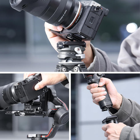 ULANZI UKA01 1/4''-3/8" 38mm 20kg Camera Quick Release Plate, Tripod Mount Adapter Camera Quick Release Kit w Screw