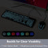 X9 Performance Large Print Lighted Keyboard and Mouse Combo, USB Wired Backlit Keyboard for Elderly, Low Vision Users