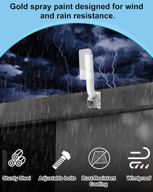 Universal Antenna Mount, 11 Inches J Pole and Wall-Mounted Mount for Outdoor Access Point, TV Antenna