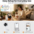 woomo 2 Pack 2K 2-Way Setup 2.4G Indoor Camera for Pet & Baby Monitoring, Clear View, Motion Alerts & Night Vision