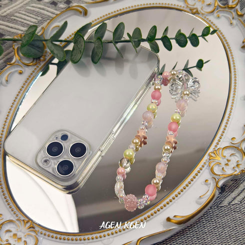 Phone Charms Cute Beaded Lanyard Wrist Strap, Aesthetic Cell Phone Keychain, Cute Phone Charms for Women