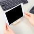 QfwdfcTrenz Wooden Phone Stand, Wood Phone Stand Wooden Office Cellphone Holder for Desk with Charging Hole Detachable
