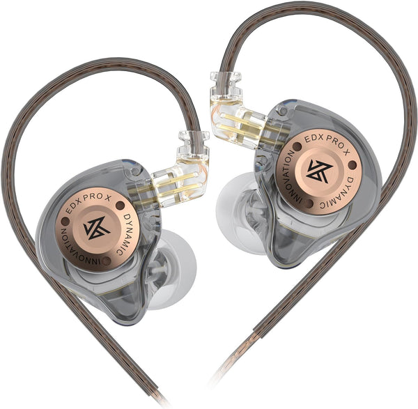 KZ EDX PRO X HiFi Earbuds, Sports Dynamic in-ear Headphone, 0.75 Pin Cable, Powerful Bass for Audiophiles (Gray,