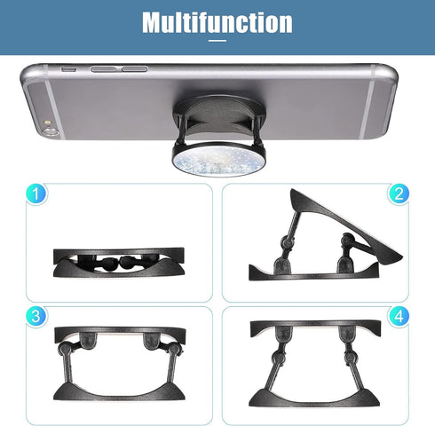 65 Pieces Sublimation Phone Holders, Collapsible Phone Grip Holder Adhesive Finger Stand Brackets for Smartphones