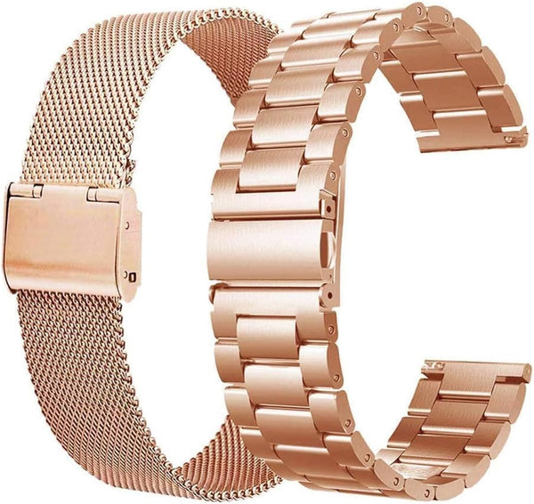 valkit Band for Samsung Galaxy Watch 7/5/4 40mm 44mm, Galaxy Watch Pro 5 45mm, 2 Pack Stainless Steel