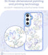 for Samsung Galaxy A35 5G Case - Girls Women Crystal Clear Flower Pattern Cover with Tempered Glass Screen Protector,