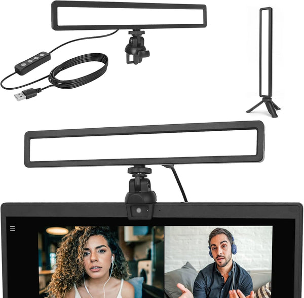 luxceo Video Conference Lighting, Zoom Light for Remote Working, Webcam Lighting for Laptop,