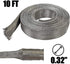 Electriduct Tinned Copper Metal Braid Sleeving - 1/2" Flexible EMI RFI Shielding Wire Mesh (0.32" Diameter), 10 Feet