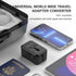 Universal Travel Adapter with USB C, All in One Worldwide Power Plug Adapter for USA EU UK AUS