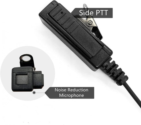 TC-320 2.5mm Acoustic Tube Earpiece with Mic PTT, Walkie Talkie Ear Piece for Motorola Talkabout T200 Series