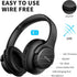 KVIDIO Updated Bluetooth Headphones Over Ear, 65 Hours Playtime Wireless with Microphone, Foldable Lightweight Headset