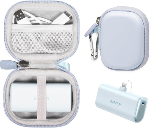 CaseSack Case for Anker Portable Charger with Built-in Lightning Connector (Blue)