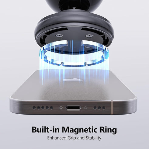 MiiKARE Dual Magnetic Phone Holder for Magsafe, Universal Gym Essentials Phone Mount, 360 Degree Adjustable Cell Phone