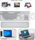 Wireless Keyboard and Mouse Combo with Wrist Rest, 2.4G Full-Sized Keyboard and Mouse, Dual-System for Computer/Laptop