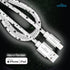 LIQUIPEL Powertek Glow MFi Certified 5ft Lightning to USB Charger for iPhone & iPad, Fast Charging Cable (White w/Stars)