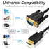 SHULIANCABLE 1080P (3M) DisplayPort to VGA Cable, DP to VGA Cable, DP Male to VGA Male Gold Plated, Compatible