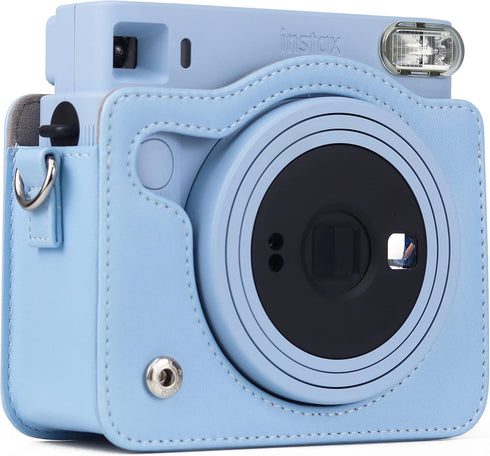 Rieibi SQ1 Case, Protective PU Leather Cover for Fujifilm Instax Square SQ1 Instant Camera with Adjustable Strap