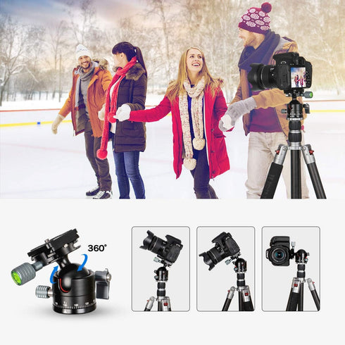 Koolehaoda Low Profile Ball Head Tripod Head, F36mm Metal Panorama Ball Head with 1/4" Screw for DSLR Tripod/Monopod,