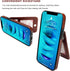 KIHUWEY Wallet Case for iPhone 14, Premium Leather with Credit Card Holder, Flip Magnetic Clasp, Brown